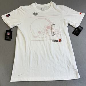 Nike Cleveland Browns Shirt Mens Small Dri Fit Pixel NFL Helmet Football Sports